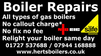 Herts Boilers at St Albans Advertisement
